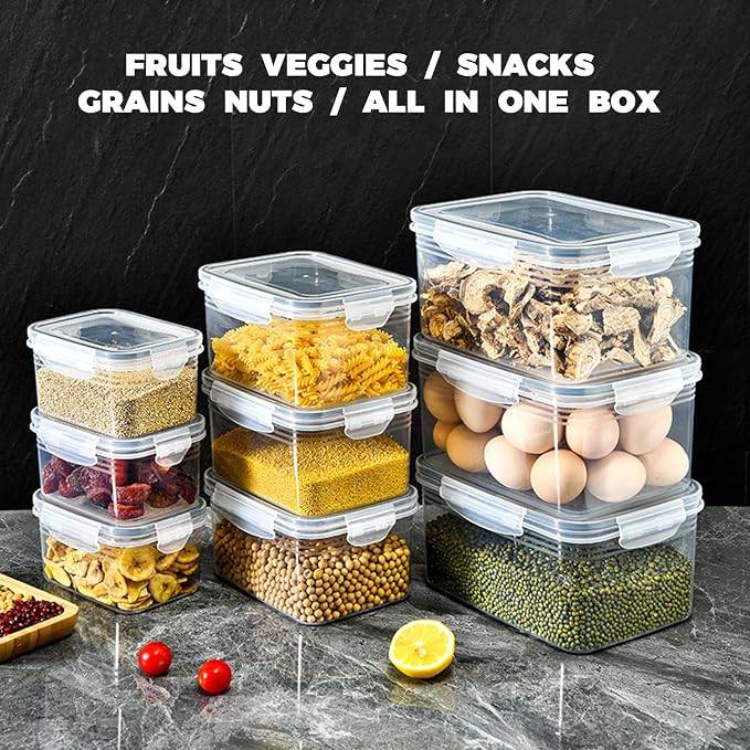 3PCS Fruit Storage Containers for Fridge – Airtight Produce Saver with Removable Drain Basket, BPA-Free Berry Keeper, Stackable Food Storage Containers for Vegetables, Lettuce & Meal Prep (Blue)