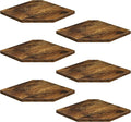 Fun Memories Corner Shelf Wall Mount, Floating Corner Shelves, Set of 6 Corner Wall Shelf Organizer, Rustic Wood Wall Storage Display Shelves for Living Room Bedroom Bathroom Kitchen, Rustic Brown