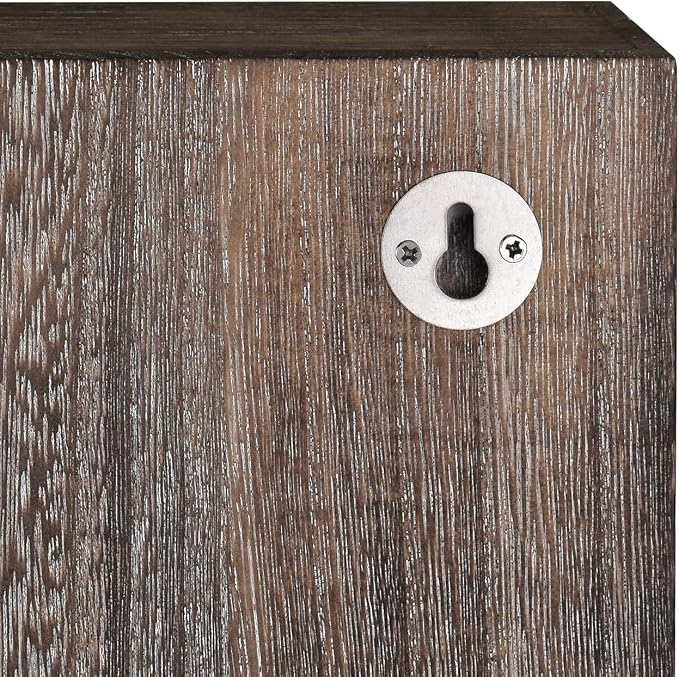 Ikee Design Wooden Wall-Mounted Display Shelves Rack for Collectibles-Figures,Shot Glasses,Spice Can,Cosmetics or Perfume-5 Adjustable Height Shelves,Space-Saving,Coffee Color
