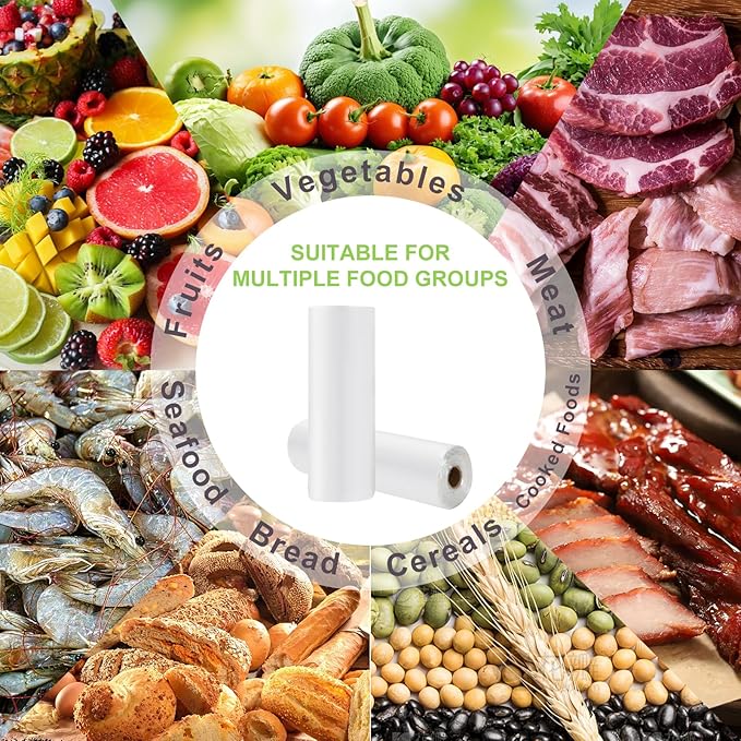 Plastic Produce Bag 12" X 20", Clear Food Storage Bags for Food, Fruit, Vegetable, Refrigerator Storage, Kitchen,350 Bags/Roll (4 Rolls)