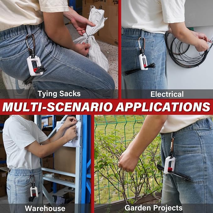 Melotough Zip Tie Organizer Band,Zip Tie Holder,Reusable,Cable Tie Bracket for Multi-Purpose Indoor and Outdoor Use,White,1Pcs