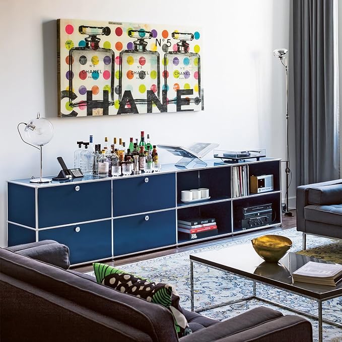 Modern Storage Cabinet Sideboard Versatile Free-Standing Organizer Cabinets for Home Office, Living Room, Bedroom, Kitchen, Garage