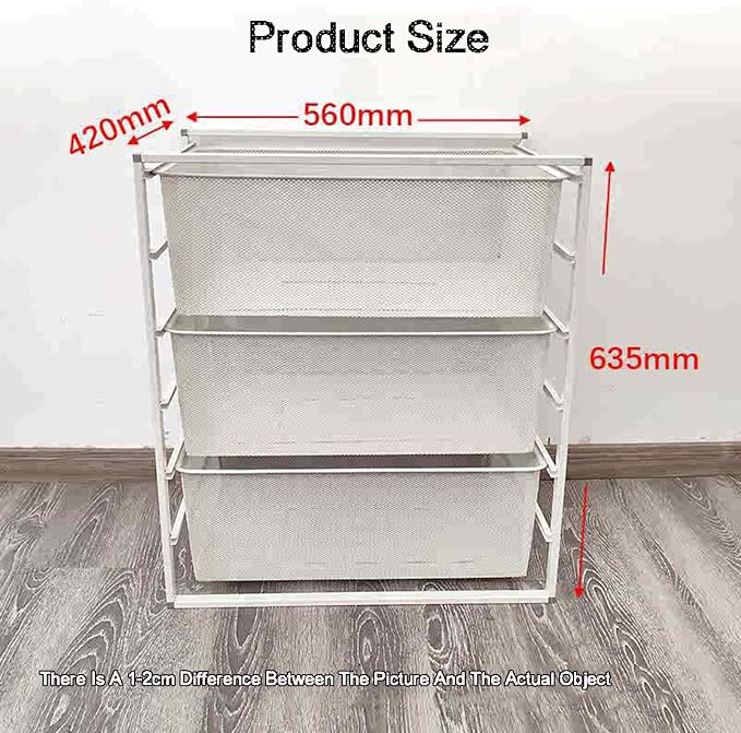 Compact Hanging Pullout Drawer Basket,Pull Out Drawer Organizer Containers Storage Bin,for Home Office Bedroom Laundry Room(Style3)