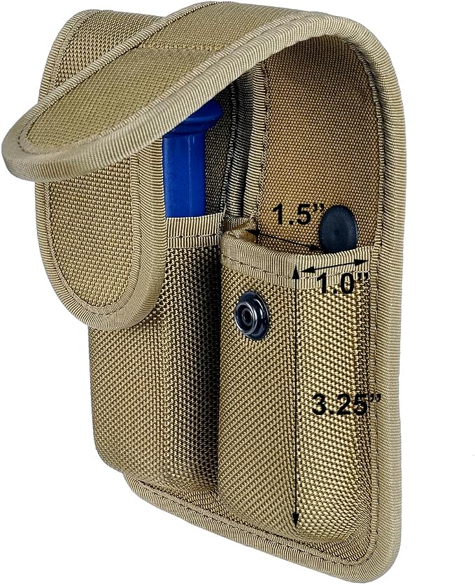 Molded Double Mag Pouch Holster with Double and Single Stack Magazines .380, 9mm & 40 Cal for S&W M&P Ruger Glock Walther H&K
