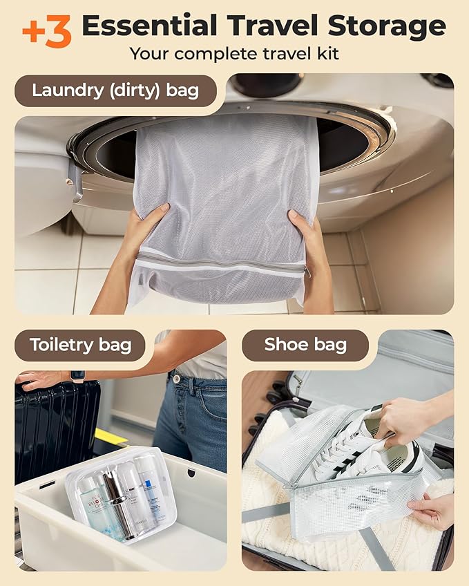 BAGSMART Rechargeable Wireless Pump Travel Storage Bags Set, Portable Space Saver Bags for Travel & Home, Vacuum Compression Seal Bag for Clothing- 15 combo bags