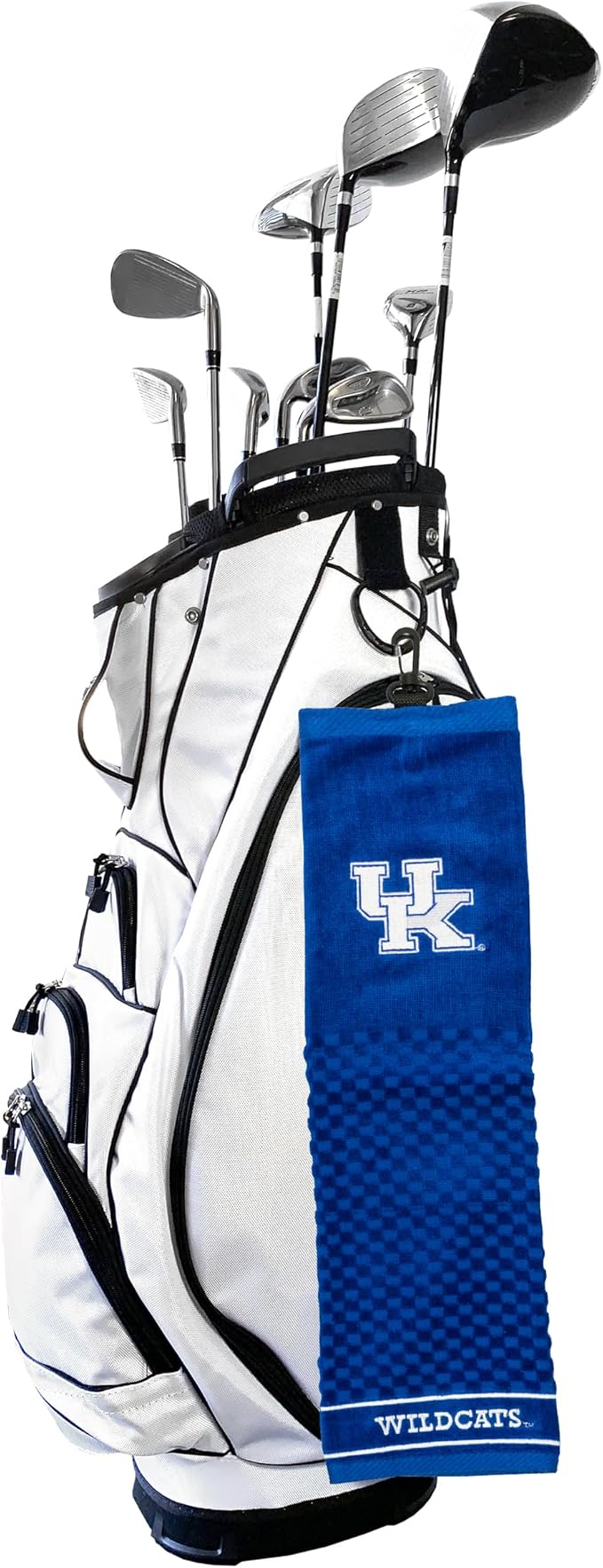 Team Golf NCAA Kentucky Wildcats Embroidered Golf Towel Embroidered Golf Towel, Checkered Scrubber Design, Embroidered Logo