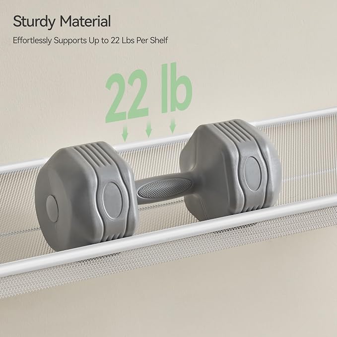 Nunsino Shoe Rack,10 Tier Metal Shoe Organizer,Max Holds 50 Pairs,Heavy Duty Shoes Shelf for Garage, Entryway, Closet,White