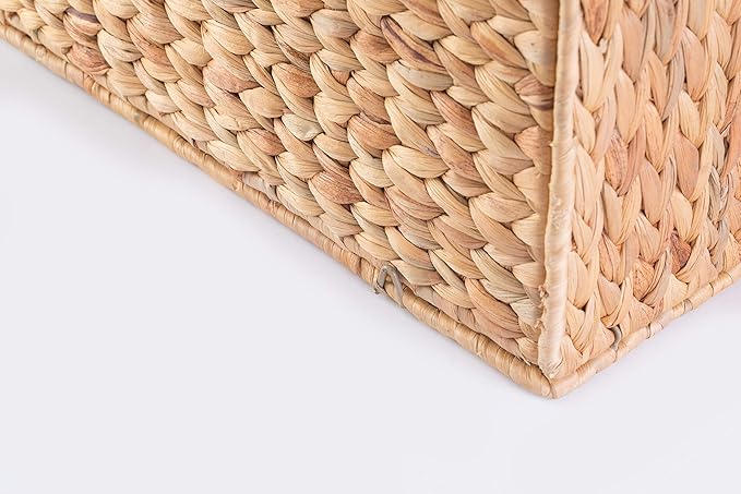 Vintiquewise Foldable Natural Water Hyacinth Storage Bin (Set of 3)