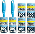 Otylzto 600 Sheets Extra Sticky Lint Rollers for Pet Hair lint Remover | Easy Spiral Tear for Clothes with Ergonomic Handle, for Furniture, Carpet, Car Seat, Lint roller refills house necessities