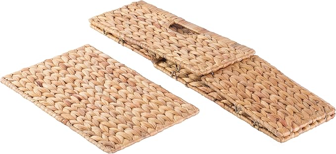 Vintiquewise Foldable Natural Water Hyacinth Storage Bin (Set of 3)