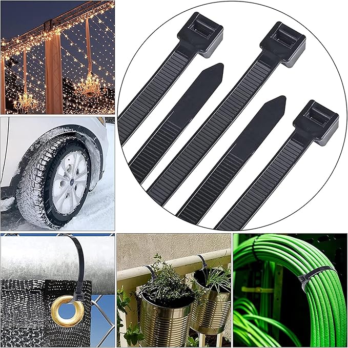 Long Zip Ties Heavy Duty 30 inch, Large Cable Ties with 200 lbs Tensile Strength, Big Plastic Wire Ties, Black Extra Long Tie Wraps,Industrial Sturdy Large Cable Wire Ties 28 Pack, by MDCG