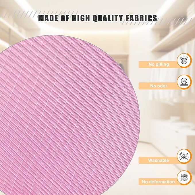 Hanging Closet Organizer, Easy Mount Foldable 6-Shelf Hanging Closet Wardrobe Storage Shelves, Clothes Handbag Shoes Accessories Storage, Washable Oxford Cloth Fabric, Pink