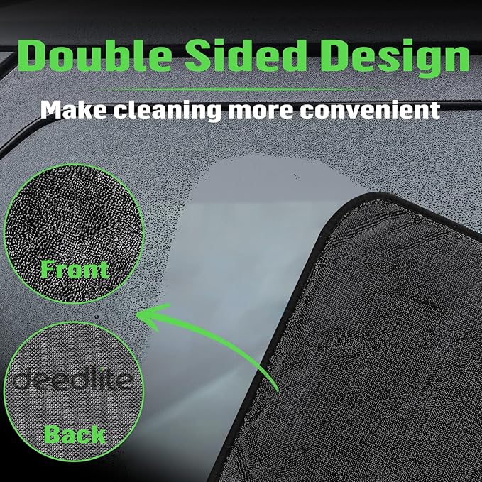 Deedlite Bath Wipes Shower Cleaning Cloths, Premium Car Drying Towel | Ultra Absorbent Twisted-Loop Design| Microfiber Towel for Car, Shower Cabin, Household