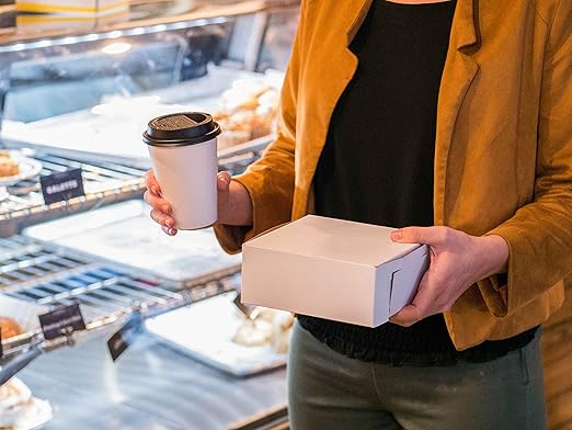 Southern Champion Tray 0995 Premium Clay Coated Kraft Paperboard White Non-Window Lock Corner Bakery Box, 16" Length x 16" Width x 5" Height (Case of 50)