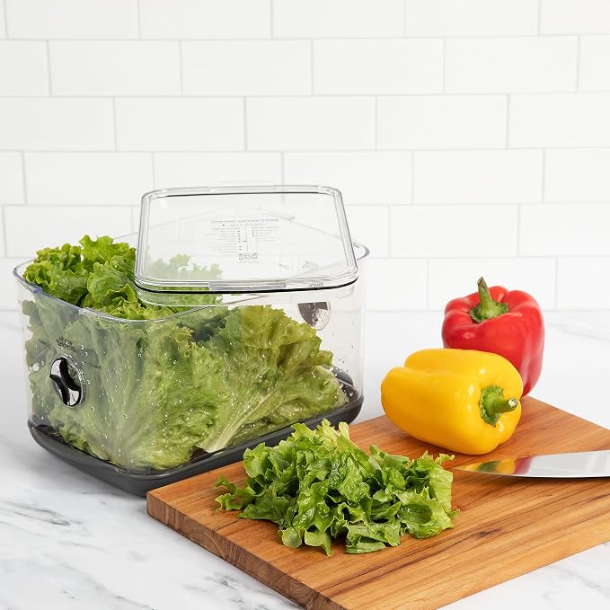 ProKeeper+ by Progressive Stackable Produce ProKeeper Storage Container with Stay-Fresh Vent System (PKS-902 (5.7 qt Large Produce))