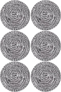 Carrie Joe Stainless Steel Scourer Heavy Duty Scrubber Pads Steel Wool Pack of 6,40g
