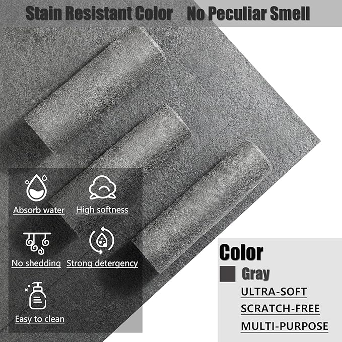 KTT Microfiber Cleaning Cloth,Reusable Thickened Magic Cleaning Cloth.Streak Free Miracle Cleaning Cloth for Home,Window,Mirror Glass and Cars.(12" x 16",8 Pack)