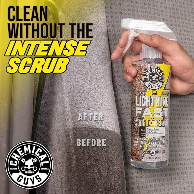 Chemical Guys SPI_191_1603 Lightning Fast Carpet and Upholstery Stain Extractor, (Fabric, Upholstery, & Carpet), Safe for Cars, Home, Office, Furniture & More, 16 fl oz