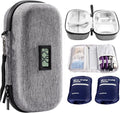 ProCase Insulin Cooler Travel Case for Diabetes -Grey | Temperature Display, TSA Approved, 2 Reusable Ice Packs, Cold Storage Organizer Bag for Insulin Pens & Medicine