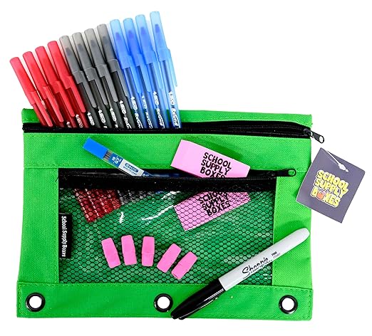 School Supply Boxes | Ultimate High School & College Bundle (1 Box) | Back to School Essentials Kit for Students & Teachers | Includes 1" Binders, College-Ruled Notebooks, Mechanical Pencils, & More