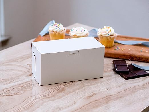 Southern Champion Tray 0995 Premium Clay Coated Kraft Paperboard White Non-Window Lock Corner Bakery Box, 16" Length x 16" Width x 5" Height (Case of 50)