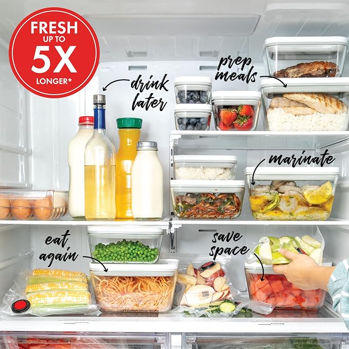 ZWILLING Fresh & Save Small Airtight Food Storage Containers with Lids, Meal Prep Containers, Plastic, BPA-Free, Semi-transparent