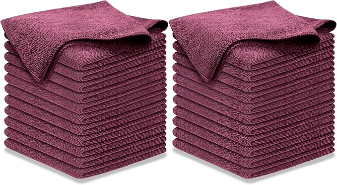 USANOOKS Premium 300GSM Microfiber Cleaning Cloth - 12.5"x12.5" High Performance - 1200 Washes, Ultra Absorbent Microfiber Towels for Cars Undercarriage, Rims & Engine Bay Cleaning - Microfiber Cloth