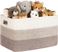 72L Large Woven Laundry Basket Hamper with Handles, Gradient Brown | 22"x17"x12", collapsible wicker hamper, storage for dirty clothes, toys, blankets, gifts, living room, bedroom, bathroom