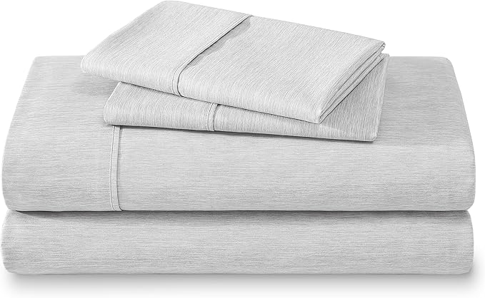 Bare Home Full Sheet Set - Luxury 1800 Ultra-Soft Microfiber Double Brushed - Deep Pockets - Easy Fit - 4 Piece Set - Bedding & Pillowcases (Full, Heathered Pewter)