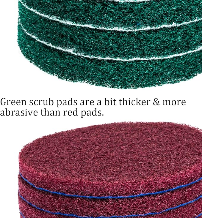 Kichwit 4 Inch Drill Power Brush Tile Scrubber Scouring Pads Cleaning Kit | 2 Inch Small Brush Included, Heavy Duty Household Cleaning Tool (Drill NOT Included)