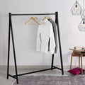 MyGift 47 Inch Black Metal A-Frame Clothing Rack Heavy Duty Wardrobe Stand | Industrial A-Frame Design, Commercial Grade Construction, Freestanding Storage, Retail Display, Bedroom Organization