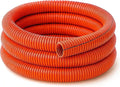 Electriduct Split Wire Loom Tubing Polyethylene Corrugated Flexible Conduit - 3/8" Nominal Size - 100 Feet - Orange