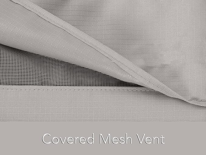 Covermates Ultima Cushion Storage Bag – 600D Ripstop Polyester, Waterproof Zipper, Heavy Duty Patio Cushion Storage with Handles & Vent, 75W x 18D x 26H, Ripstop Grey