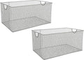 YBM HOME Kitchen Pantry Organizer Wire Baskets for Shelves, Cabinets, Pantry, Countertop, Mesh Open Storage Bin Metal Basket for Organizing Food Supplies, 2 Pack, 14.5x9.25x7