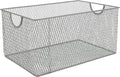 YBM HOME Kitchen Pantry Organizer Wire Basket for Shelves, Cabinets, Pantry, Countertop, Mesh Open Storage Bin Metal Basket for Organizing Food Supplies, 13.3x8.5x6.5