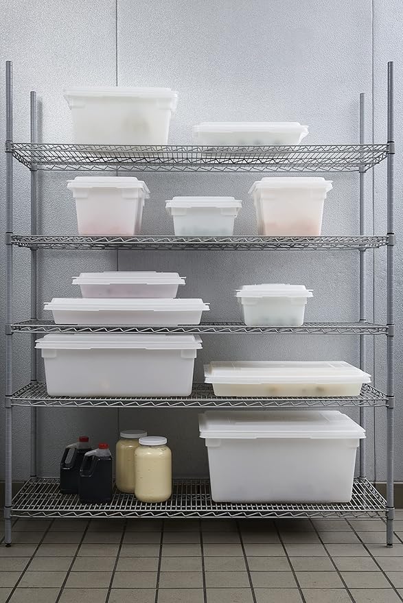 Rubbermaid Commercial Products Food Storage Box, 8.5 Gallon Capacity, White, for Restaurant/Kitchen/Cafeteria