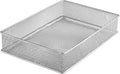 Ybm Home Silver Mesh Drawer Cabinet and or Shelf Organizer Bins, School Supply Holder Office Desktop Organizer Basket 1590s (1, 6x9x2 Inch)