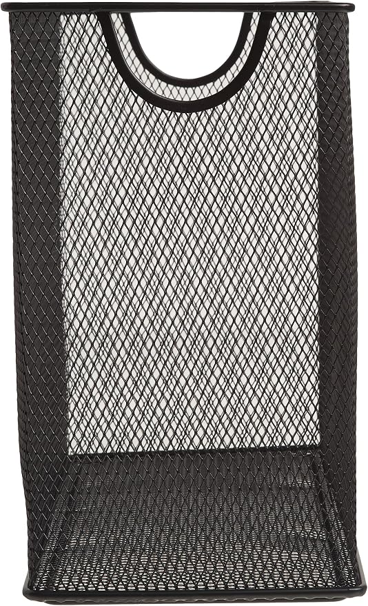 U Brands Desktop Hanging File Organizer, Black Mesh Metal, 5.5" D x 9.53" W x 12.4" H, Letter Size, Steel Wire Document & Folder Organizer for Office Desk, Home, Classroom