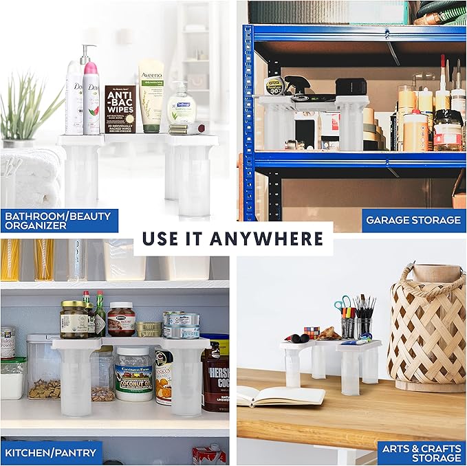 Savvy Shelf Adjustable Pantry & Can Storage Organizer - Kitchen Cabinet - Pantry Organization & Storage Can Organizer for Cupboard