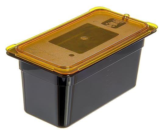 CFS 3086203 StorPlus High Heat Food Pan, 6" Deep, Third Size, Black, 1/3 Size (Pack of 6)