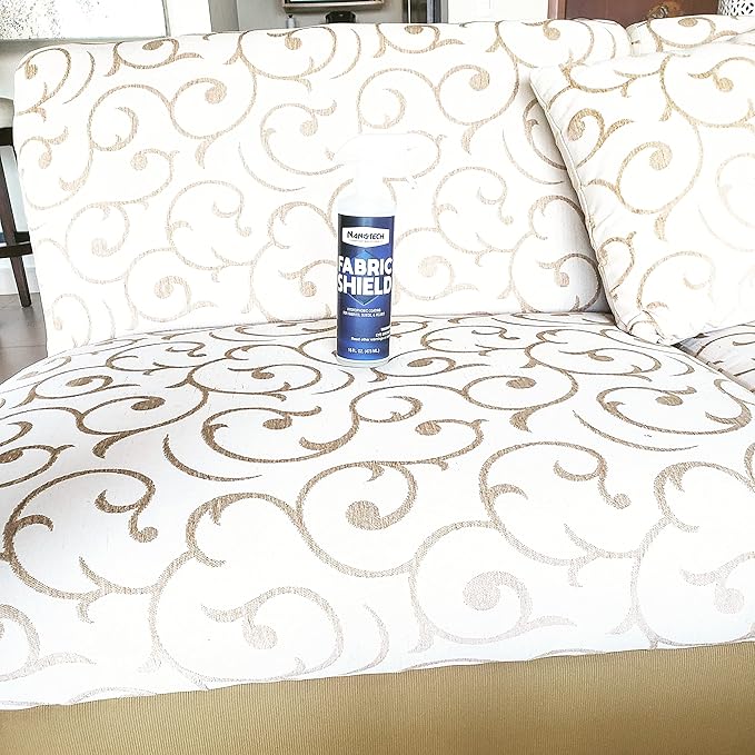 Nanotech Surface Solutions Fabric-Shield, Fabric Guard, Liquid Repellent for Fabrics, Upholstery, Suede, Textile Shield, Wine, Coffee Stain Protector (1 Gallon)