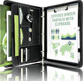 STYLIO Zipper Portfolio Binder | Padfolio 3 Ring Binder (1") and Clipboard Folio (Removable)| Portfolio Organizer for Documents, iPad, Tablet, Phone |Faux Leather Notebook Folio for Men & Women