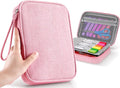 Zannaki Large Capacity Pencil Pouch Organizer | Soft Corduroy Pencil Box for Girls Boys Teens | Cute Big Pen Bag with Multiple Zipper Pockets - Pencil Case Storage for Art Supplies & Stationery-Pink