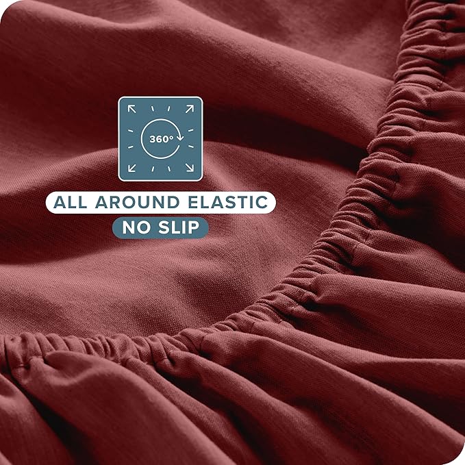 Bare Home Twin Sheet Set - 1800 Ultra-Soft Microfiber Double Brushed - Deep Pockets - Easy Fit - Extra Soft - 3 Piece Set - Bed Sheets (Twin, Heathered Rose)