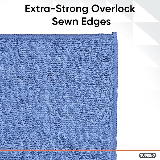 Superio Microfiber Cleaning Cloth for Cars, Kitchen Cleaning Cloths, 16" Micro Fiber Towels for House, Bathroom Absorbent All-Purpose Streak-Free lint-Free Wash Cloths (2 Pink, 2 Blue, 2 Orange)