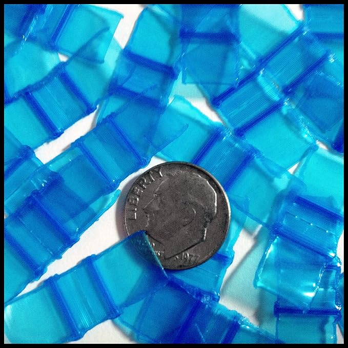 3838 3.0 Mil Micro Tiny Apple Mini Ziplock Baggies You Choose 100 Bags 3/8" X 3/8" (Blue)