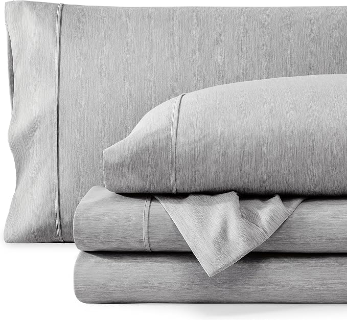 Bare Home King Sheet Set - Luxury 1800 Ultra-Soft Microfiber Double Brushed - Deep Pockets - Easy Fit - 4 Piece Set - Bedding Sheets & Pillowcases (King, Heathered Charcoal)