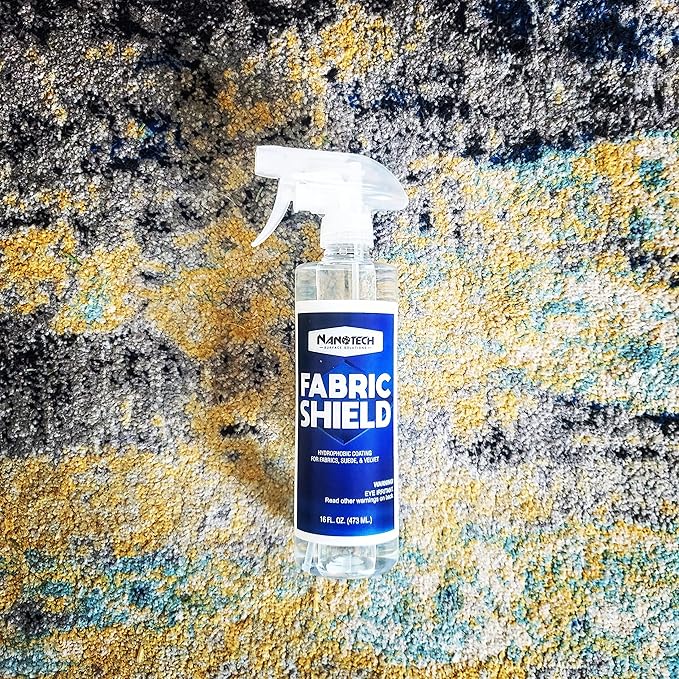 Nanotech Surface Solutions Fabric-Shield, Fabric Guard, Liquid Repellent For Fabrics, Upholstery, Suede, Textile Shield, Wine, Coffee Stain Protector (5 Gallons)