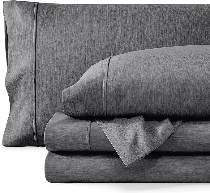Bare Home King Sheet Set - Luxury 1800 Ultra-Soft Microfiber Double Brushed - Deep Pockets - Easy Fit - 4 Piece Set - Bedding Sheets & Pillowcases (King, Heathered Grey)