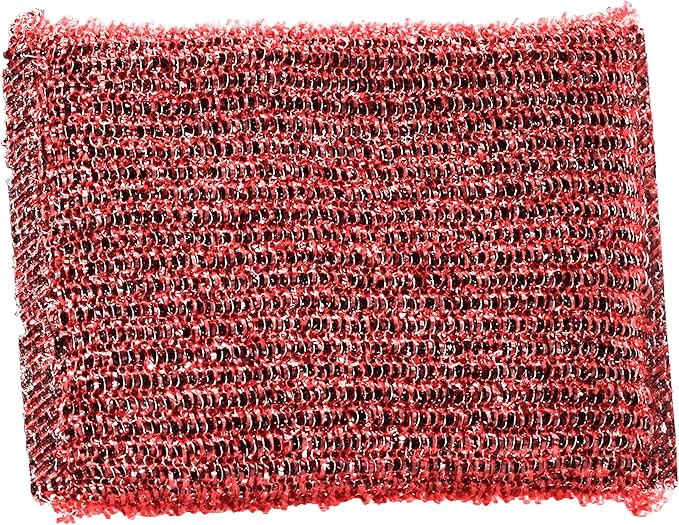 Meat Red Shabbos Scouring Pad - Scrub Through Tough Stains - Color Coded Kitchen Tools by The Kosher Cook